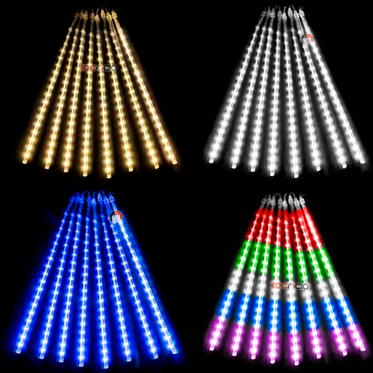 Luces Led con Lluvia de Meteorito x6 Metros; x12 Metros x18 Metros.